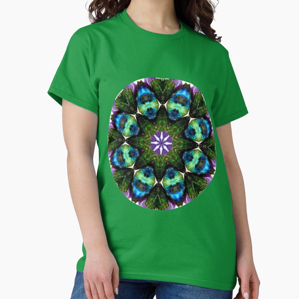 Mystic Prophet-Labradorite, Green Tourmaline, Charoite Gemstone Mandala by Ciel Walko T-Shirts, Hoodie, Sweatshirt (Image 2)