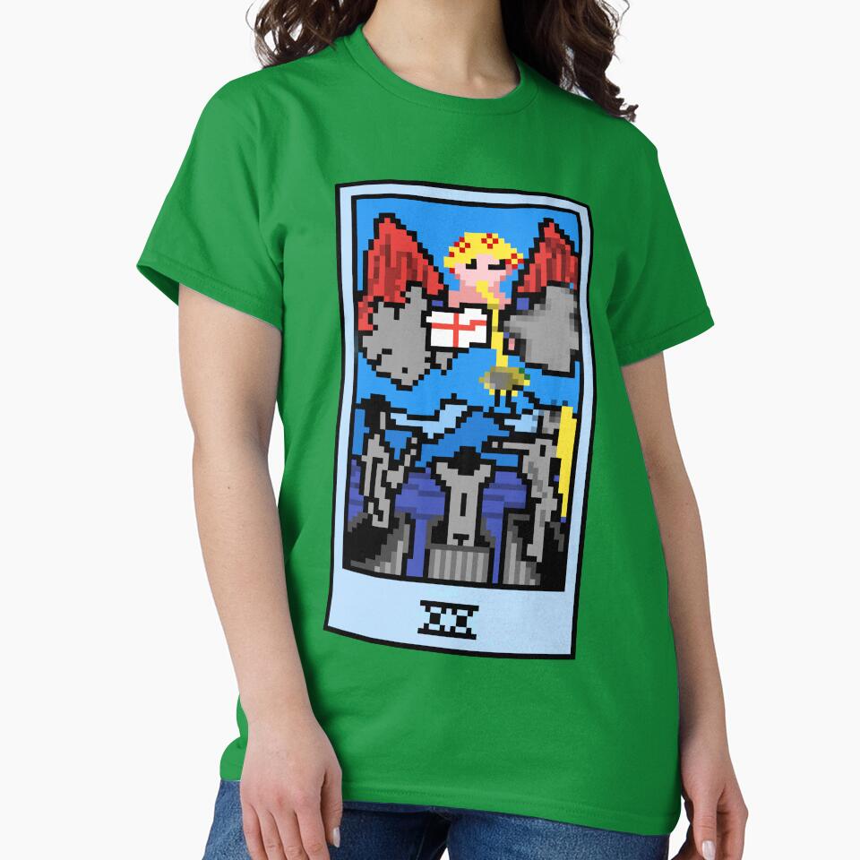 Wait, is this pixel art tarot? Green - Major Arcana 'Judgement' (Design for T-shirt, stickers and other... (Image 2)