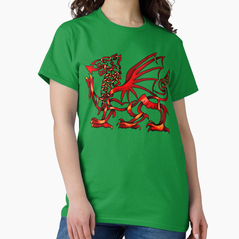 Red Celtic Welsh Dragon. by claireseyeview T-Shirts, Hoodie, Sweatshirt | BlankRebels.com (Image 2)