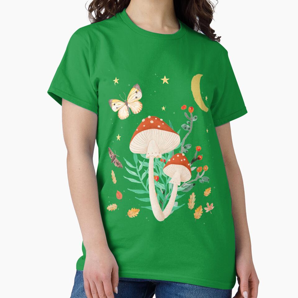 Cottagecore Mushroom Dark Aesthetic Goblincore Design by hausofvegas T-Shirts, Hoodie, Sweatshirt | BlankRebels.com (Image 2)