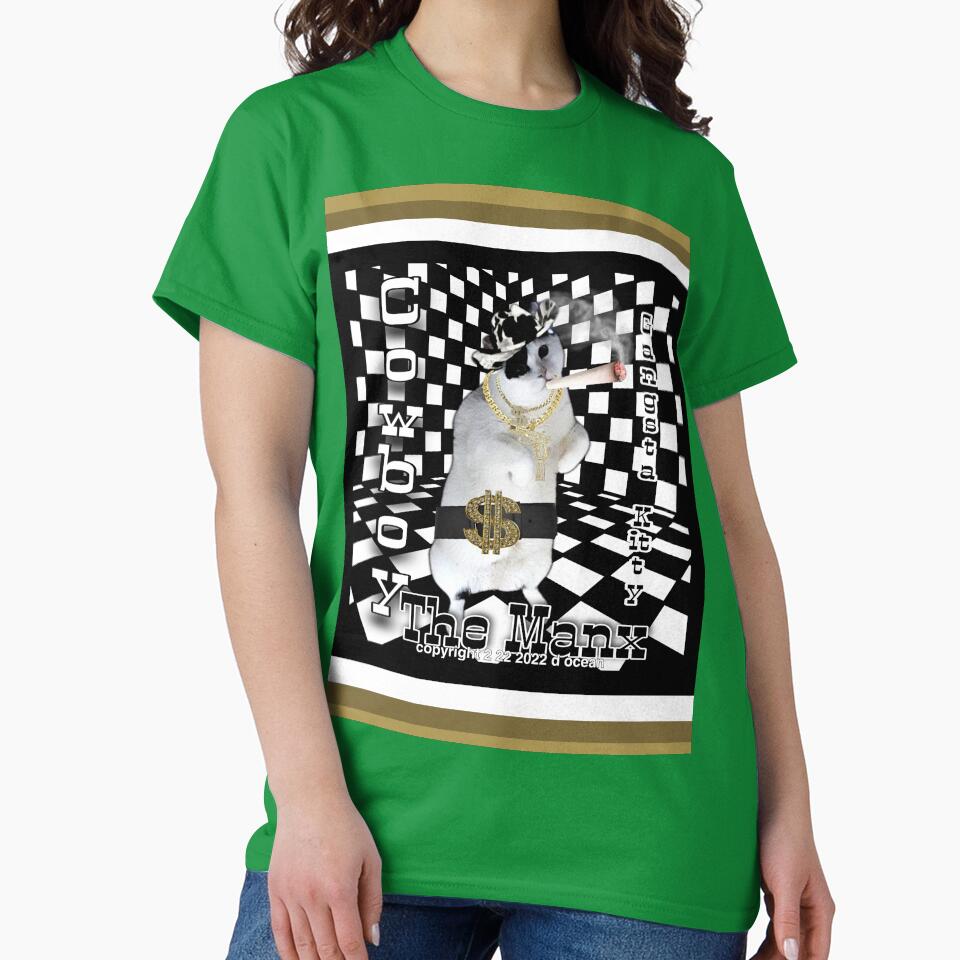 Gangsta Kitty: Cowboy the Manx by Oceandiana T-Shirts, Hoodie, Sweatshirt | BlankRebels.com (Image 2)