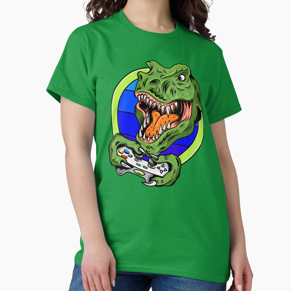 T Rex Dinosaur Gaming T-Shirts, Hoodie, Sweatshirt