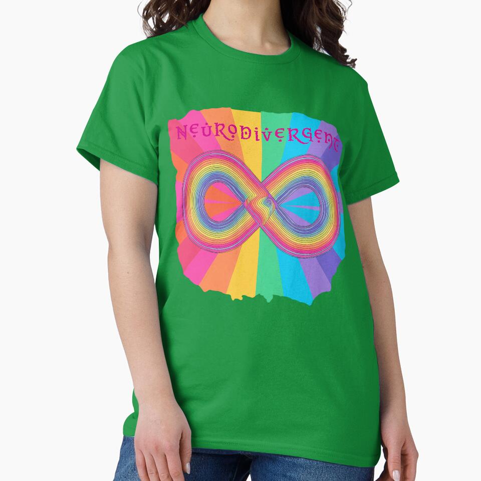 Neurodivergent symbol in bright  colors by serenafincel T-Shirts, Hoodie, Sweatshirt | BlankRebels.com (Image 2)
