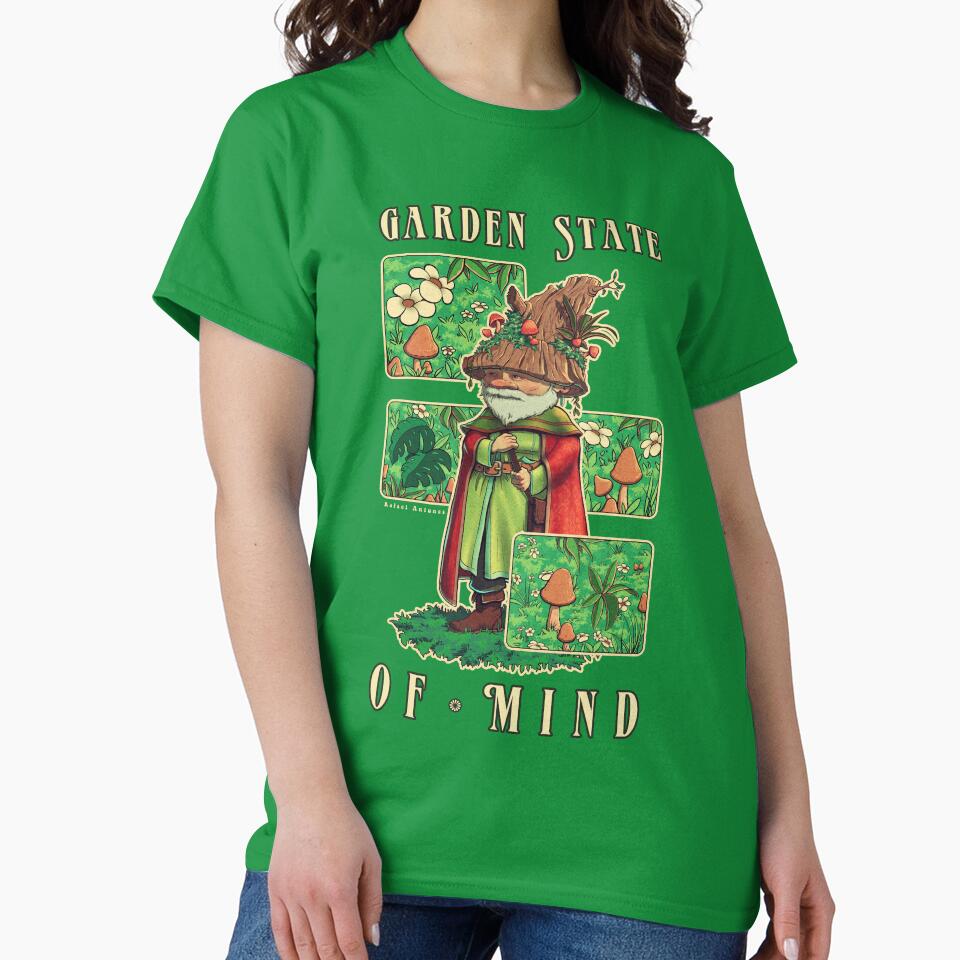 Garden State of Mind – Cottagecore Gnome Illustration by RafarteAntunes T-Shirts, Hoodie, Sweatshirt (Image 2)