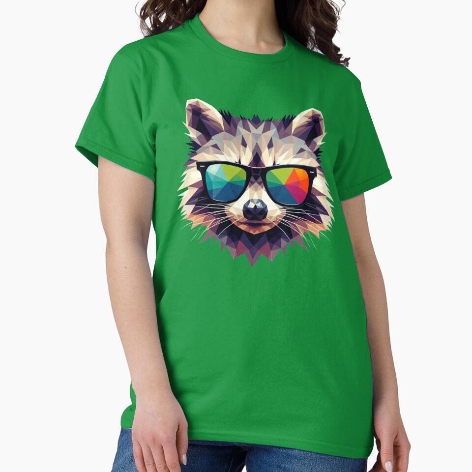 Low Poly Raccoon Pop Art by pseudosiren T-Shirts, Hoodie, Sweatshirt | BlankRebels.com (Image 2)