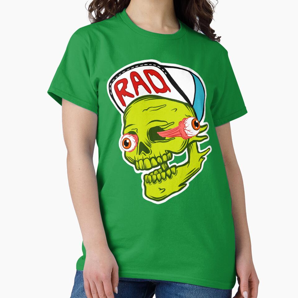 PushPop 90s: RAD Skater Skull by PushPopRiot T-Shirts, Hoodie, Sweatshirt | BlankRebels.com (Image 2)