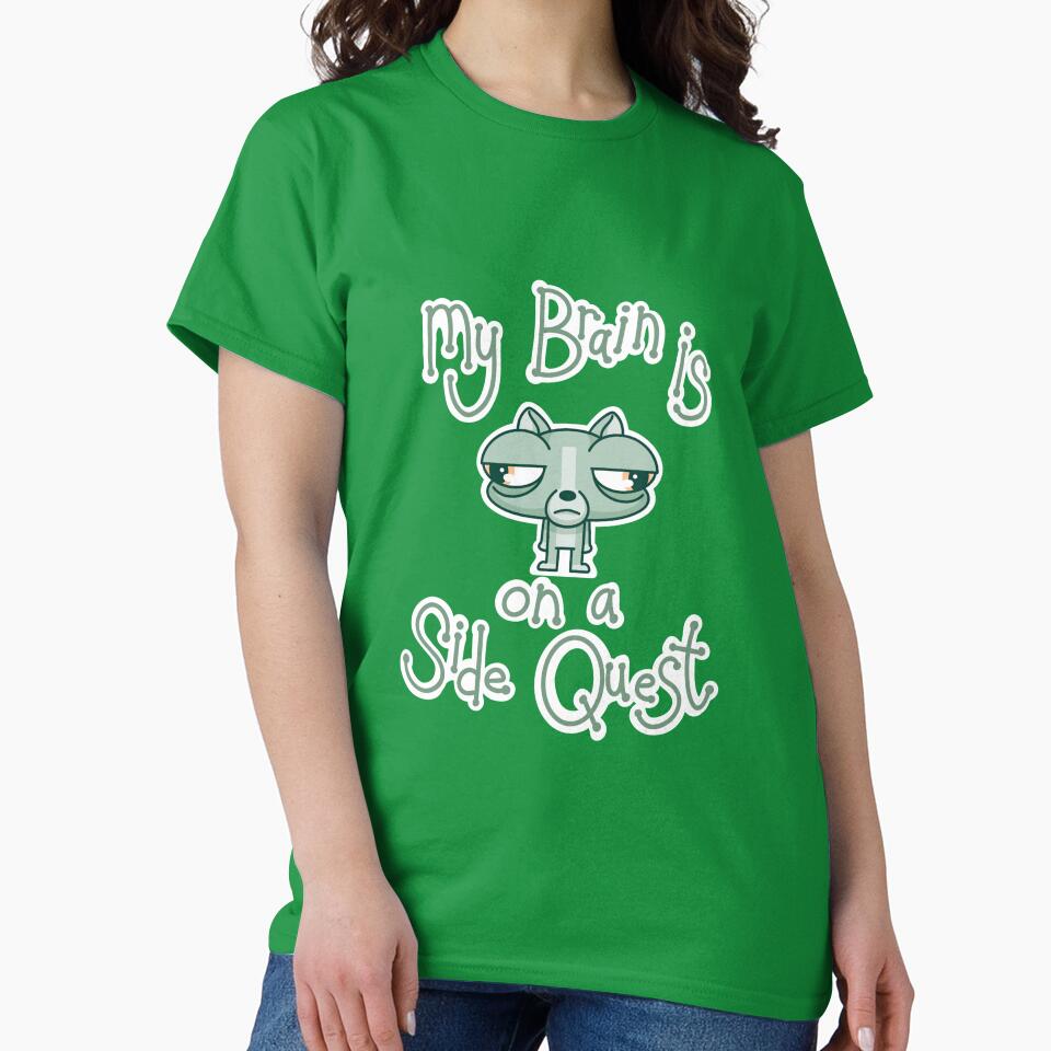 My Brain is On a Side Quest by KirkyKartoonz T-Shirts, Hoodie, Sweatshirt | BlankRebels.com (Image 2)