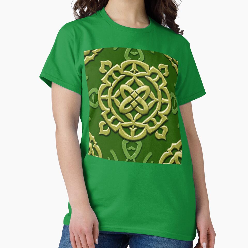 Ornate Gothic Knotwork Throw Pillow, 3D Haunted Forest Seamless Pattern, Gothic Decor Print, viking Design for... (Image 2)