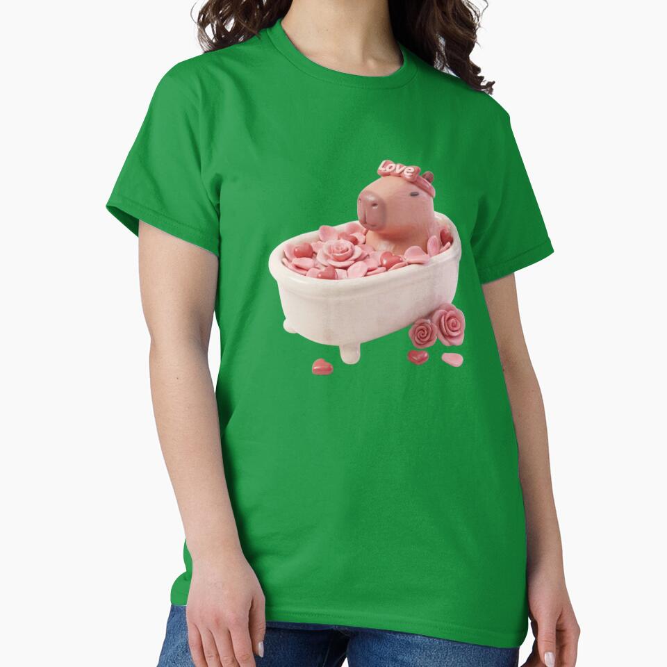 Cute Capybara in Heart Bath by kunsuriyapaisan Paranee T-Shirts, Hoodie, Sweatshirt | BlankRebels.com (Image 2)