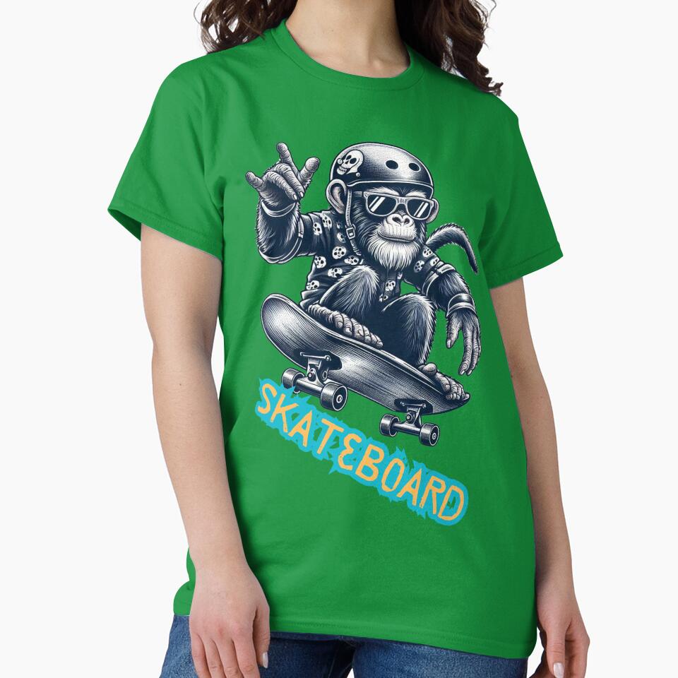 Skateboarding monkey by EvelinZ T-Shirts, Hoodie, Sweatshirt | BlankRebels.com (Image 2)