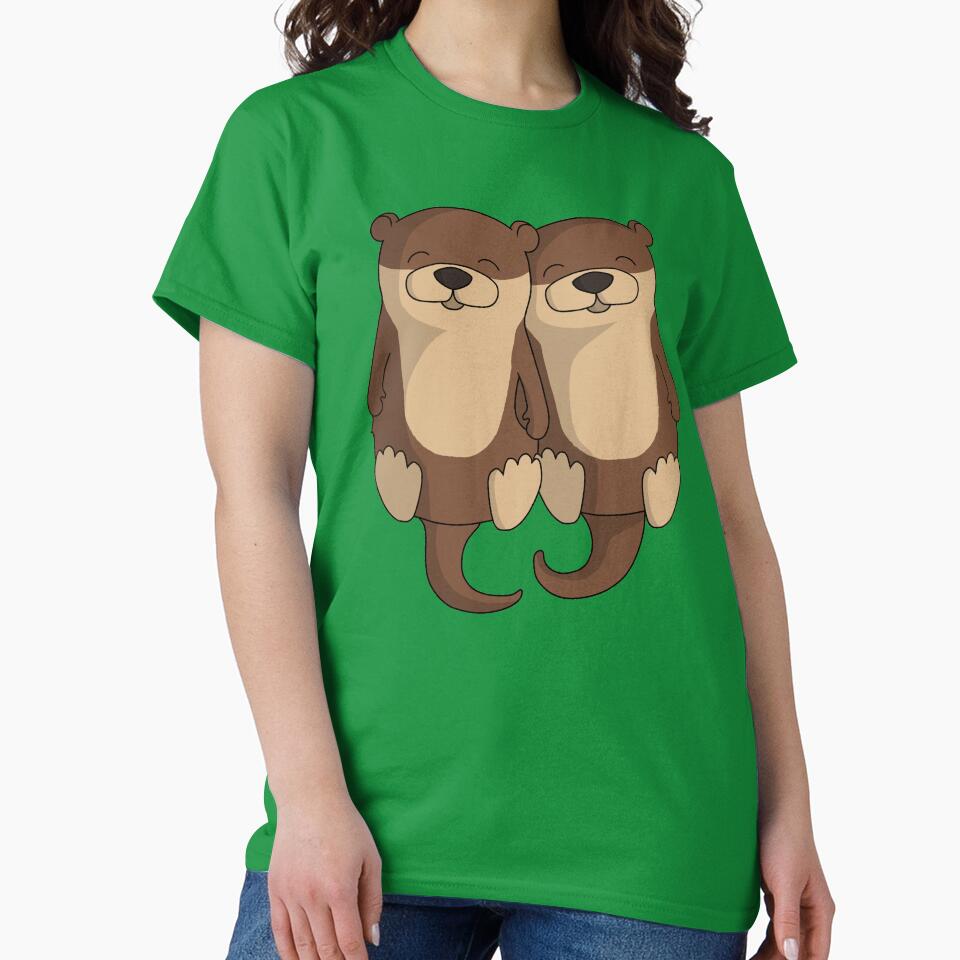 Otters Holding Hands by Ren Andrews T-Shirts, Hoodie, Sweatshirt | BlankRebels.com (Image 2)