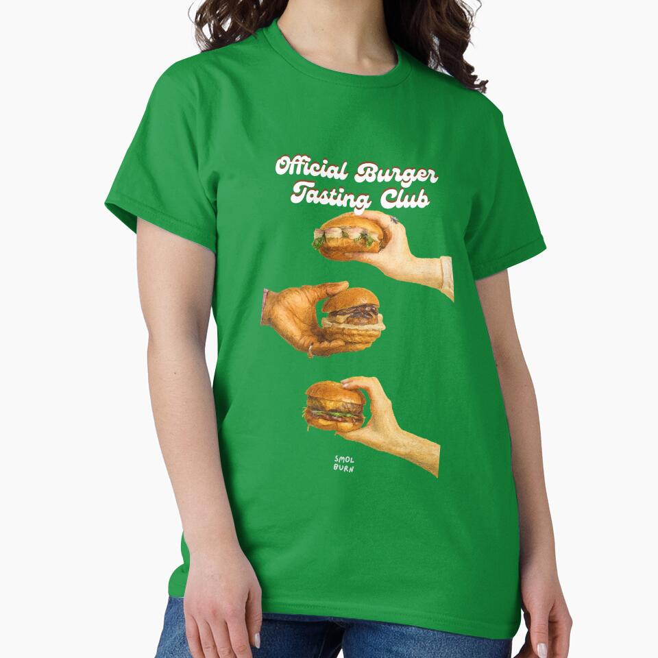 Official Burger Tasting Club – Funny Foodie Friends Design for Burger Lovers by smolburndesign T-Shirts,... (Image 2)