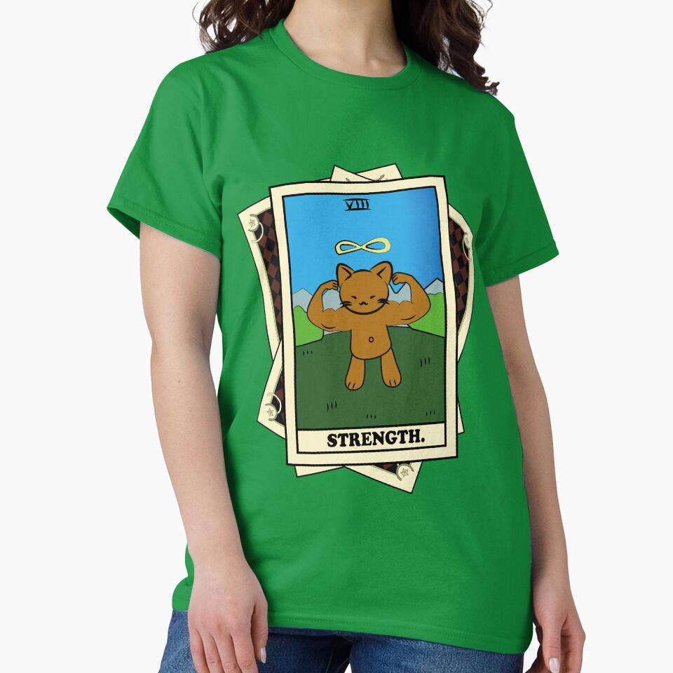 TAROT CARDS DECK | STRENGTH. | FORTUNE CAT by FalconLifeStore T-Shirts, Hoodie, Sweatshirt | BlankRebels.com (Image 2)