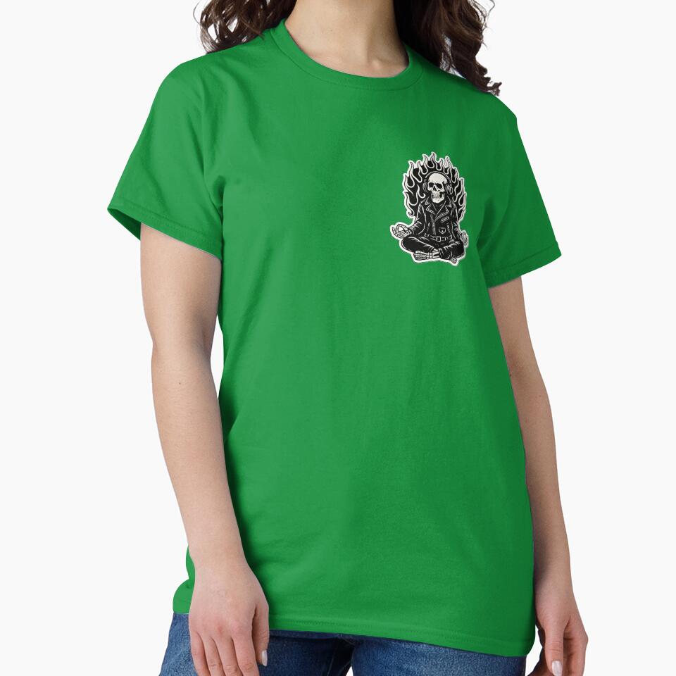 Zen Cool Fire Skull by Deadpan Designs T-Shirts, Hoodie, Sweatshirt | BlankRebels.com (Image 2)