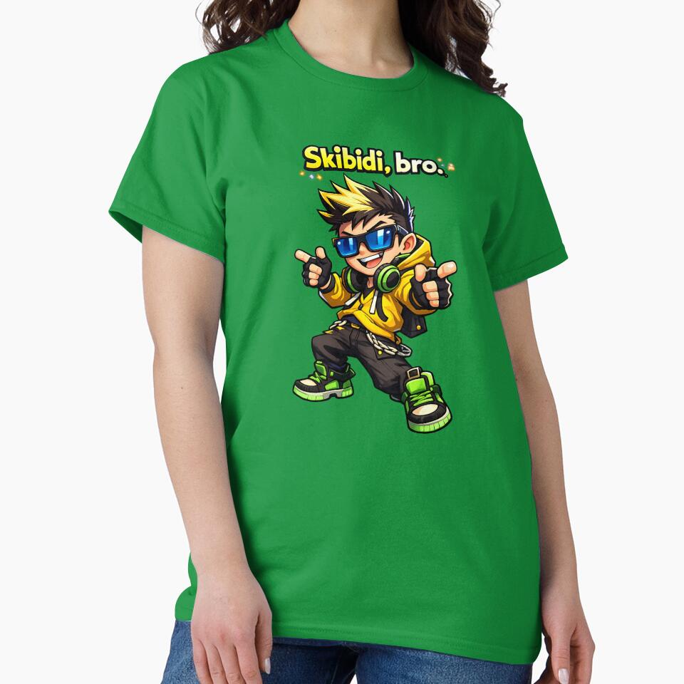Skibidi Bro Meme Tee-Shirt by OzworldHub