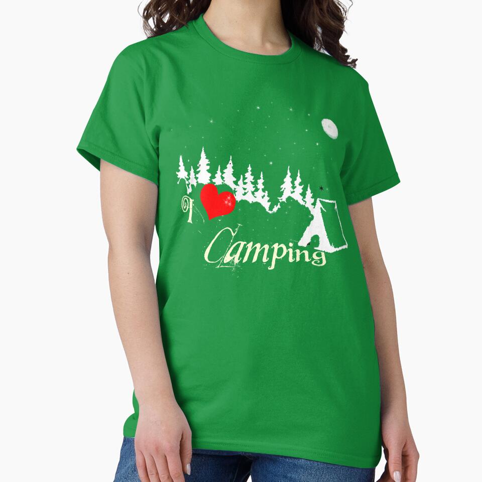I love camping , it's summer Great T-shirt for caming lovers, hiking,outdors by redodaha Hoodie, Sweatshirt (Image 2)