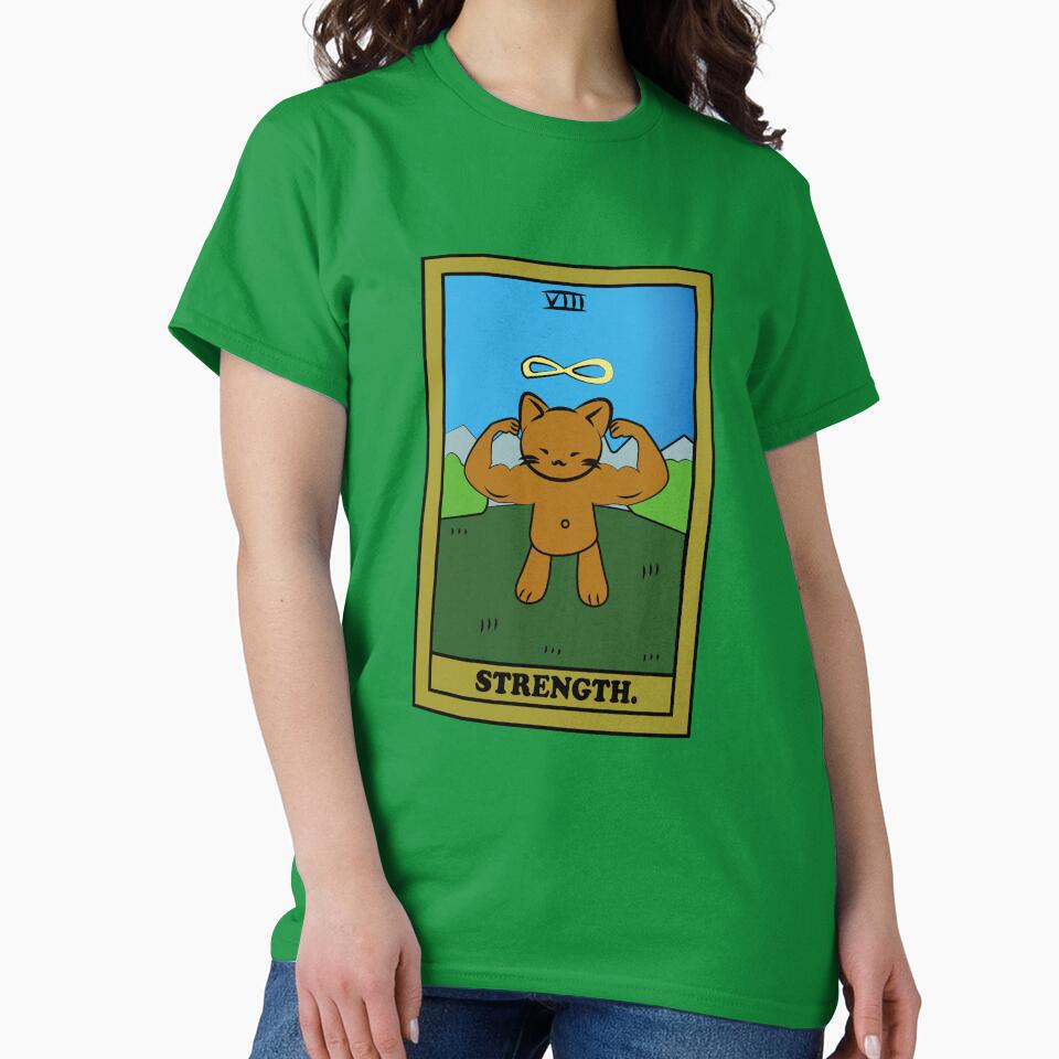 TAROT CARDS | STRENGTH. | CAT by FalconLifeStore T-Shirts, Hoodie, Sweatshirt | BlankRebels.com (Image 2)