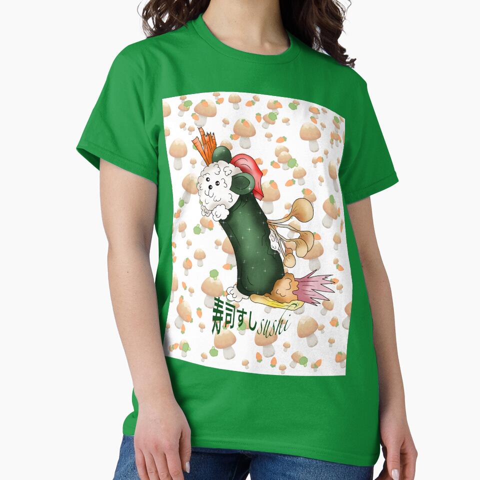sushi roll cute dog rice by CuisineCat T-Shirts, Hoodie, Sweatshirt | BlankRebels.com (Image 2)
