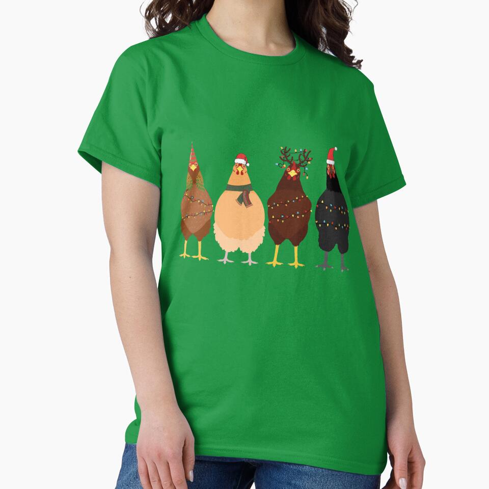 сute christmas chickens Christmas Farm by OLIHESSEL T-Shirts, Hoodie, Sweatshirt | BlankRebels.com (Image 2)