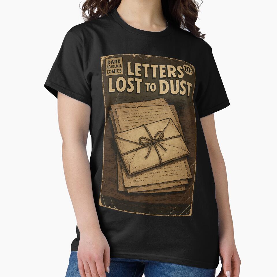 Vintage Dark Academia: Letters lost to dust by bapupa T-Shirts, Hoodie, Sweatshirt | BlankRebels.com (Image 2)