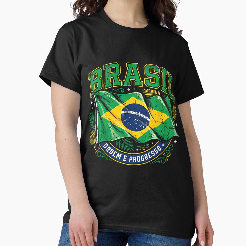 Brasil With Brazilian Flag Colors Men Women Kids Brazil Flag by Arens ★★★★★