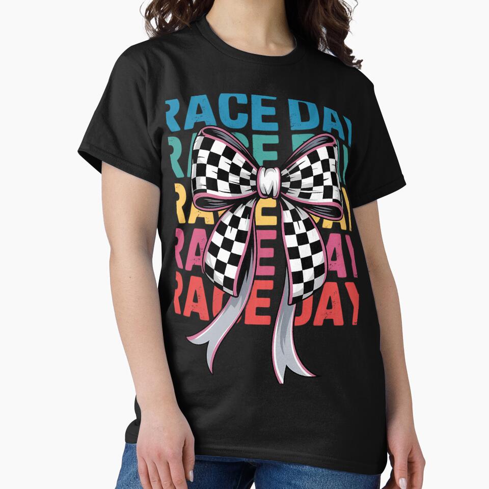 Race day coquette bow grunge distressed by FlankinMew