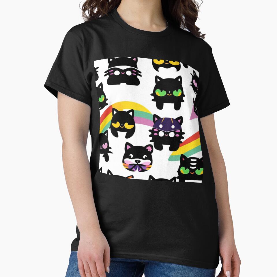 Cute rainbow kitty pattern by Roxburylane T-Shirts, Hoodie, Sweatshirt | BlankRebels.com (Image 2)