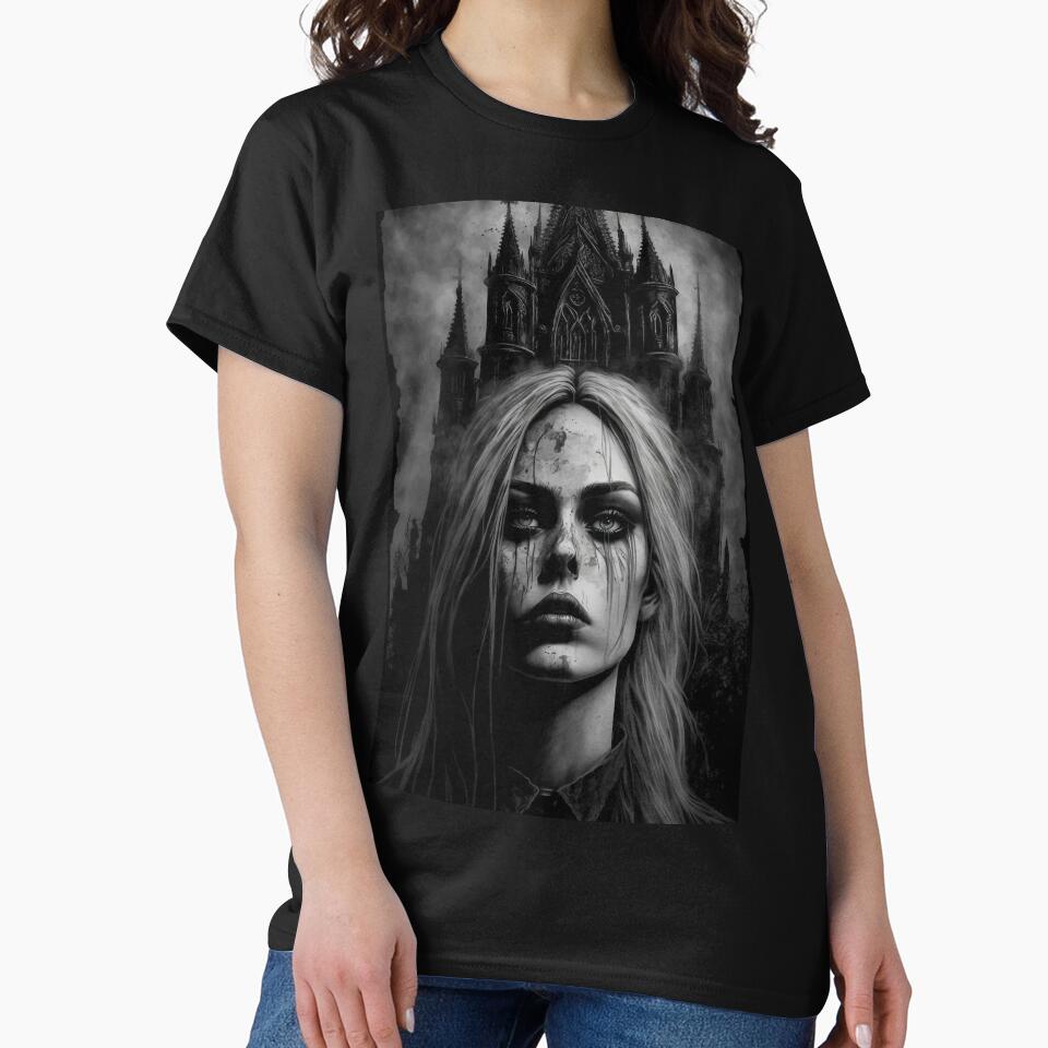 Gothic Art - Dark Mysterious Gothic Woman Horror by ZickDezine T-Shirts, Hoodie, Sweatshirt | BlankRebels.com (Image 2)
