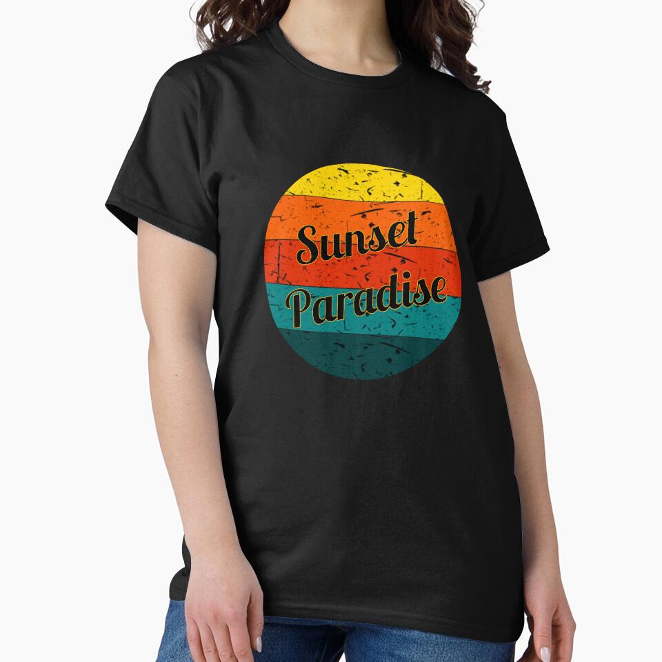 Sunset Paradise | Beautiful Sunset Colorful Cool by ⭐Amazing Arts Designs⭐ T-Shirts, Hoodie, Sweatshirt (Image 2)