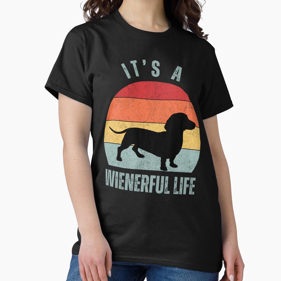 Dachshund Retro Sunset Vintage Dog Lover Cute Pet Gift Doggy Dog is My Best Friend by darunwan T-Shirts,... (Image 2)