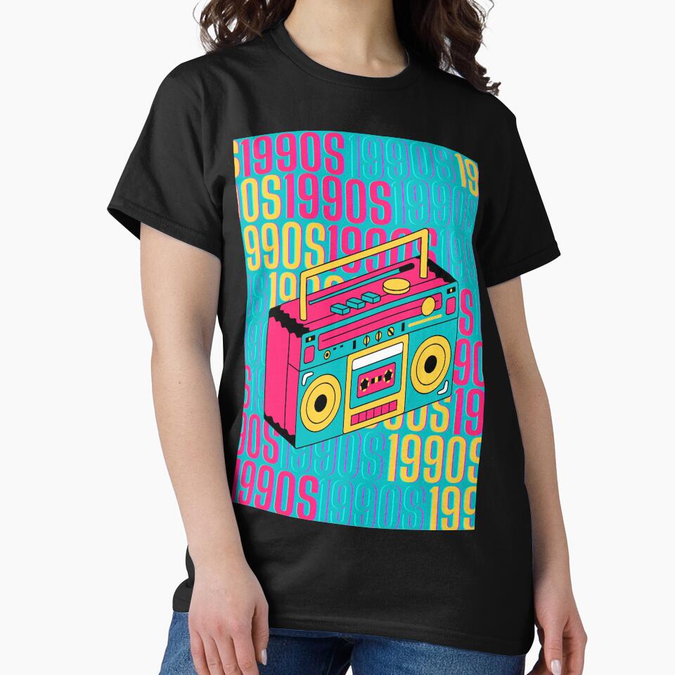 1990s retro design 1 - OG Blue Background by PunjabanJatti T-Shirts, Hoodie, Sweatshirt | BlankRebels.com (Image 2)