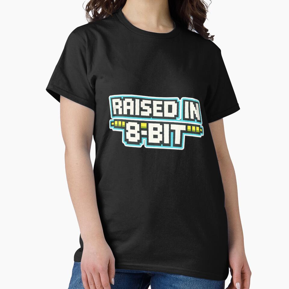 Retro gaming shirt - Raised in 8-bit by TiltedPlayer