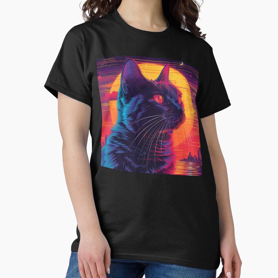 Virtual Catventure: Vaporwave Cat Chronicles by Artful-Adam T-Shirts, Hoodie, Sweatshirt | BlankRebels.com (Image 2)