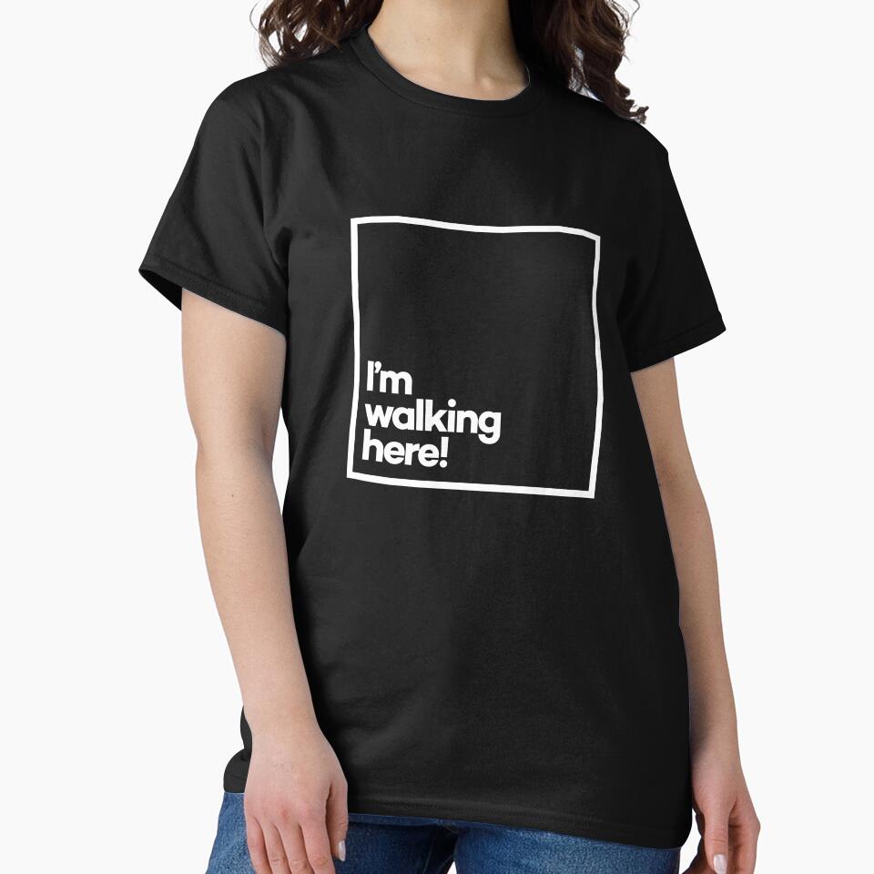 I’m walking here! Minimal White Typography by meeneemal T-Shirts, Hoodie, Sweatshirt | BlankRebels.com (Image 2)