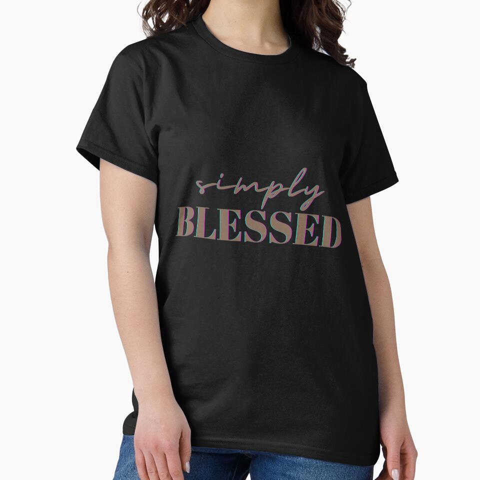 SIMPLY BLESSED |  LETTERING | LETTERING PHRASES by Carolp05 T-Shirts, Hoodie, Sweatshirt | BlankRebels.com (Image 2)