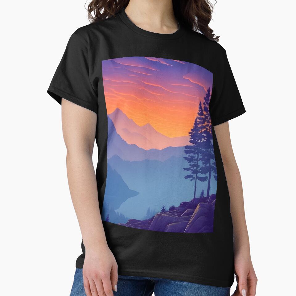 Discover the Elegance and Charm of Our Collection of Minimalist Matte Painting of Beautiful Mountain Landscape... (Image 2)