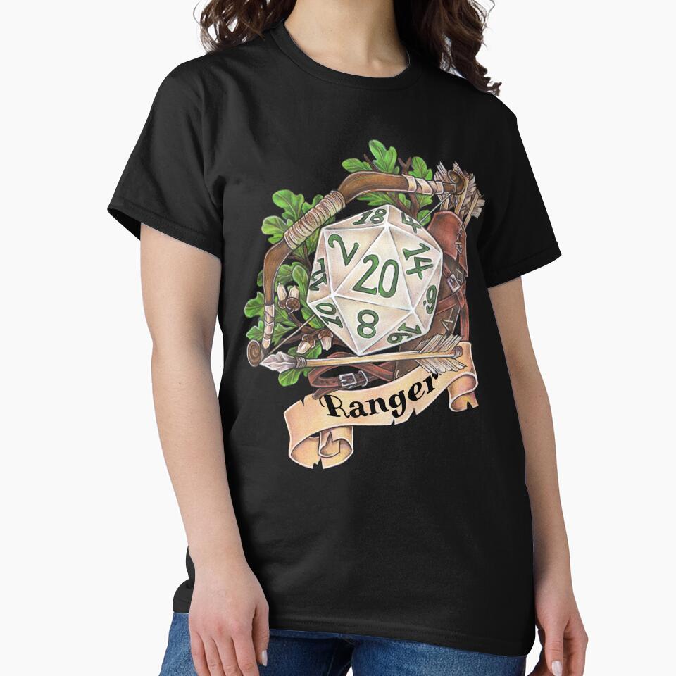 Role-playing game tabletop D20 dice gift Ranger by ZadzeneaArt T-Shirts, Hoodie, Sweatshirt | BlankRebels.com (Image 2)