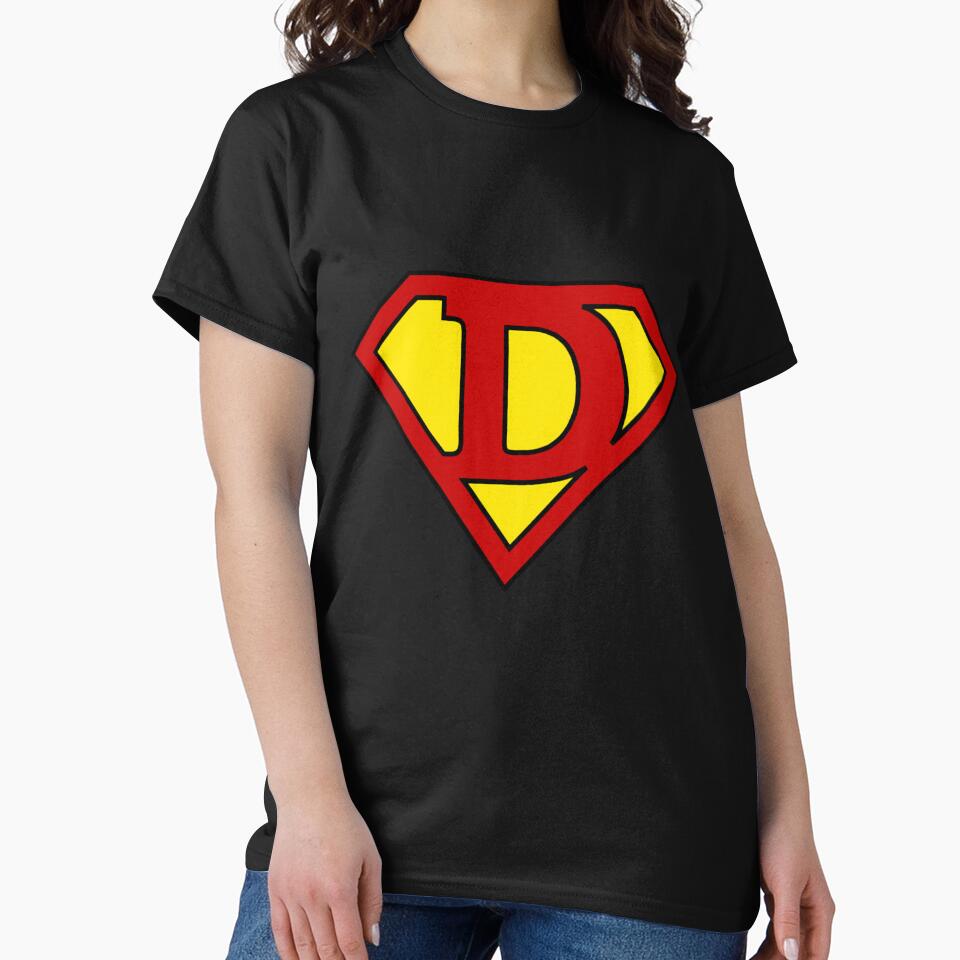 Superhero Symbol Letter D T-Shirt by AdelineCasper Hoodie, Sweatshirt | BlankRebels.com (Image 2)