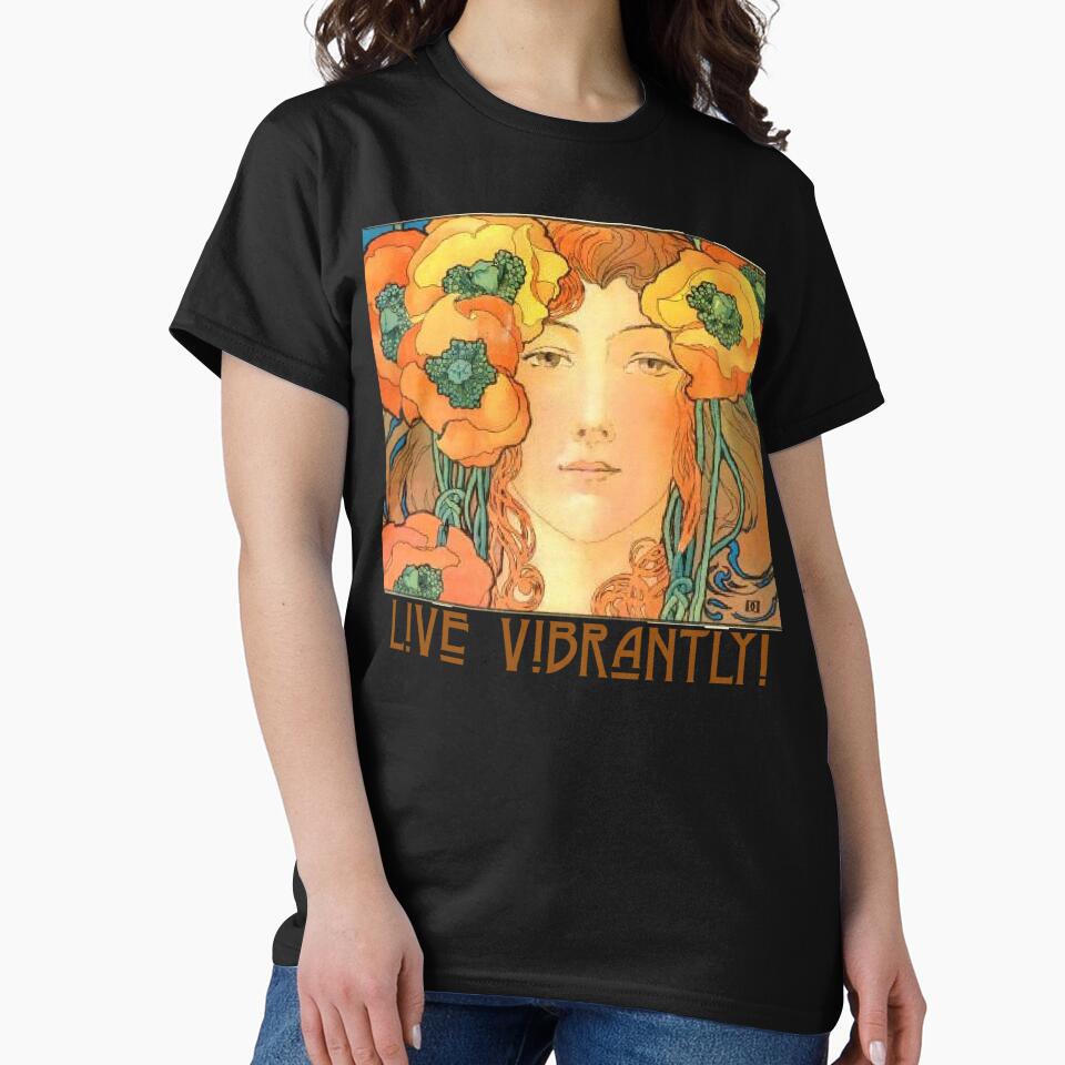 Live Vibrantly! Psychedelic Hippie Girl by SSustainable T-Shirts, Hoodie, Sweatshirt | BlankRebels.com (Image 2)