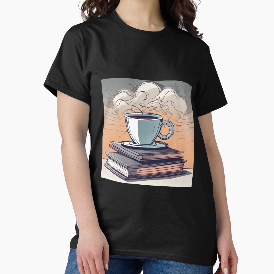 Vintage Book Stack and Coffee by Brendsy T-Shirts, Hoodie, Sweatshirt | BlankRebels.com (Image 2)