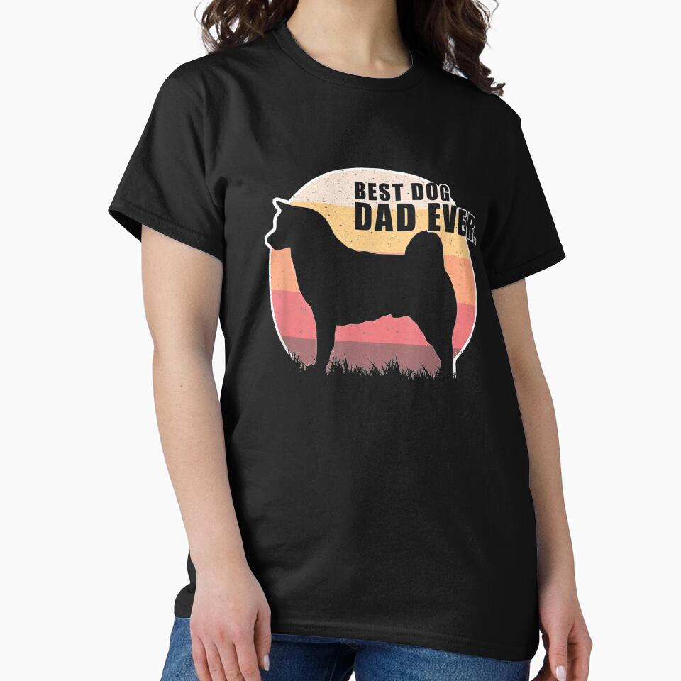 Vintage Retro Best Dog Dad Ever Shiba Inu T by PetrosAlexo T-Shirts, Hoodie, Sweatshirt | BlankRebels.com (Image 2)