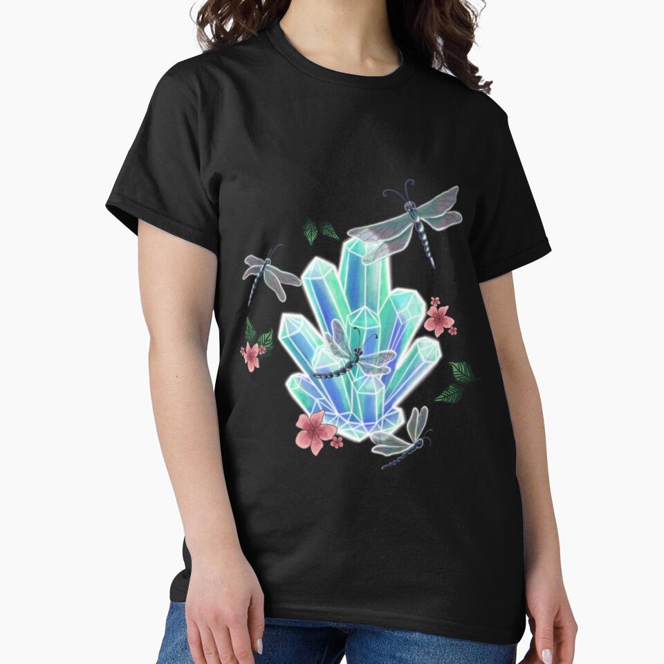 Dragonflies & Crystal by MoonMothKreativ T-Shirts, Hoodie, Sweatshirt | BlankRebels.com (Image 2)