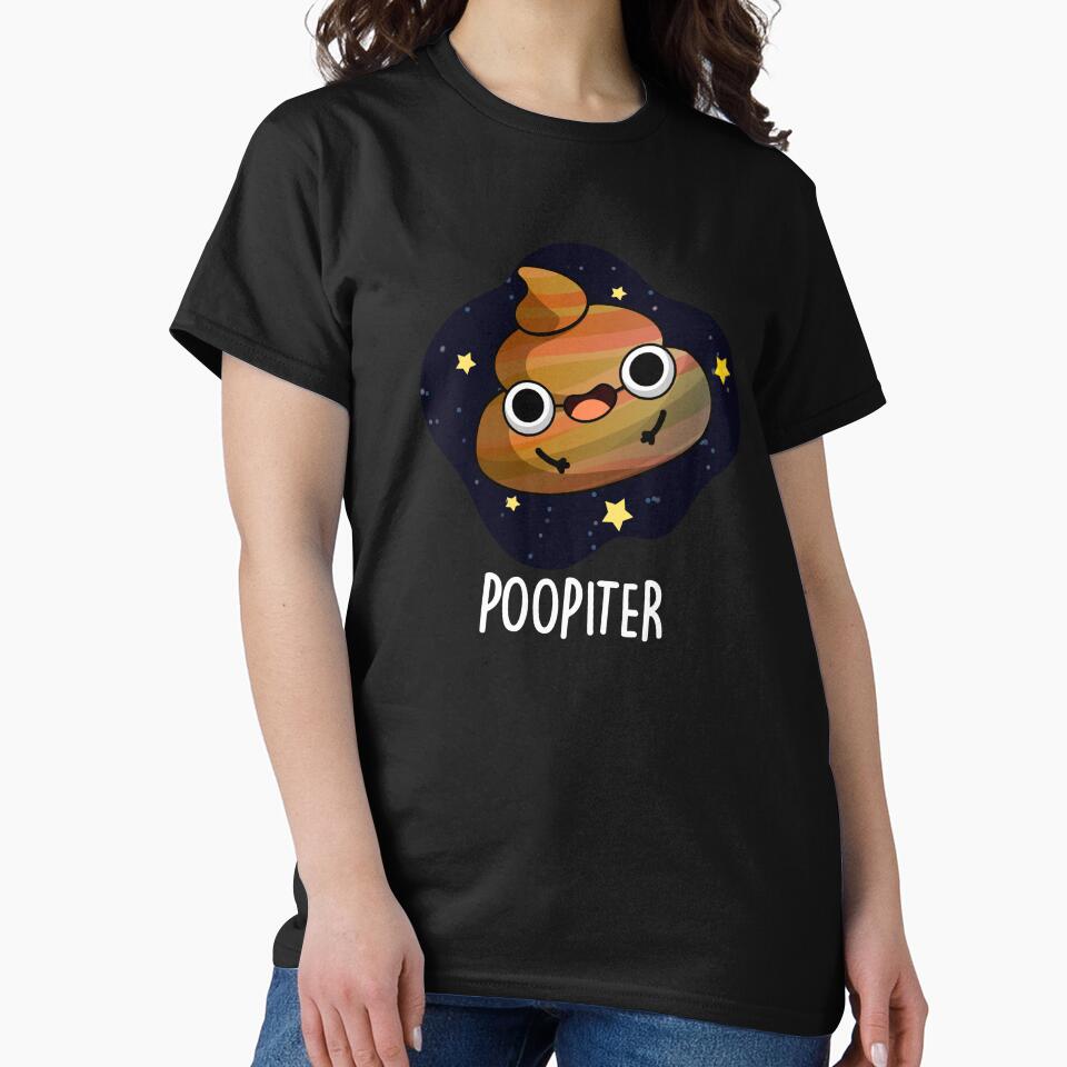 Poopiter Jupiter Funny Planet Puns (Dark BG) by punnybone T-Shirts, Hoodie, Sweatshirt | BlankRebels.com (Image 2)