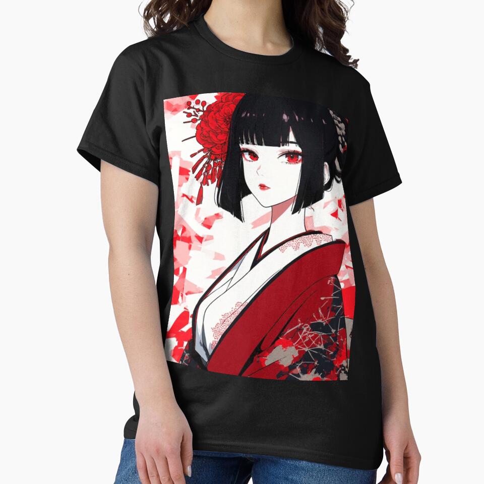 Traditional Geisha - Crimson Eyes Aesthetic by JiMakmo