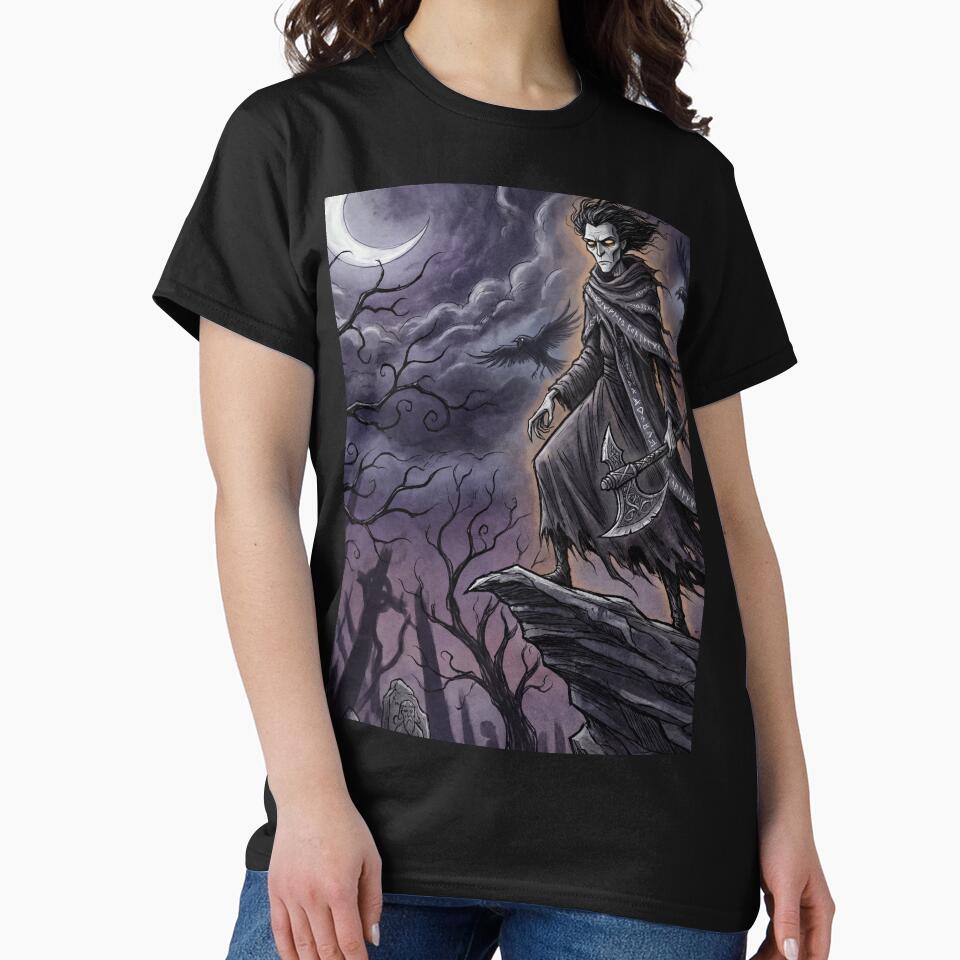 Vali Ancient Norse God Gothic style illustration by Vintage Designs + T-Shirts, Hoodie, Sweatshirt (Image 2)