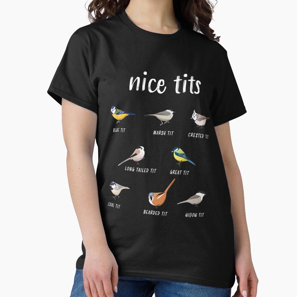 Nice tits funny bird watching gift for Birder Men and Women by RikoOVAstore