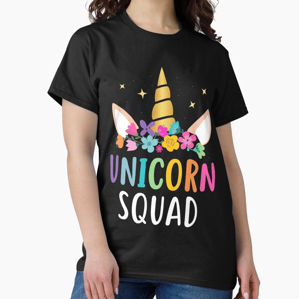 Cute Unicorn Squad Flower by jasperjuan77 T-Shirts, Hoodie, Sweatshirt | BlankRebels.com (Image 2)