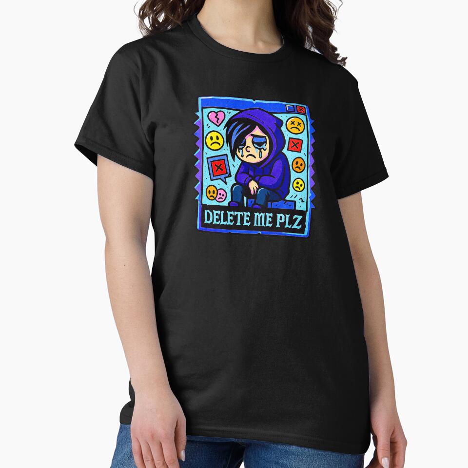 Delete Me Plz Sad Emo Internet Aesthetic by Amanda's Factory T-Shirts, Hoodie, Sweatshirt | BlankRebels.com (Image 2)