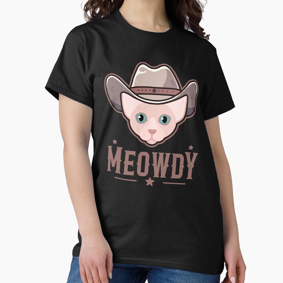 Sphynx Cat Meowdy by Clara Hollins T-Shirts, Hoodie, Sweatshirt | BlankRebels.com (Image 2)