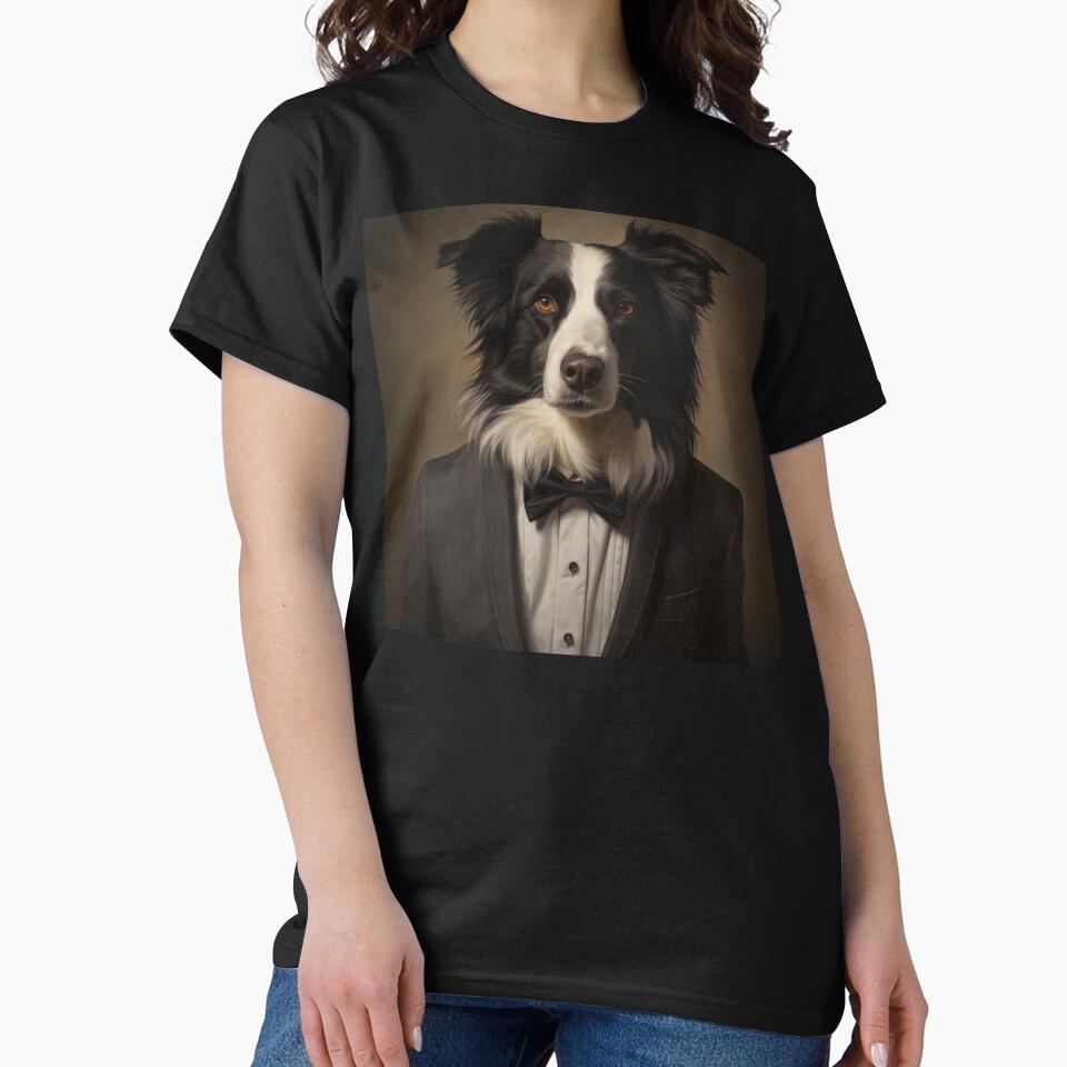Border Collie Dog in Suit by Merchgard
